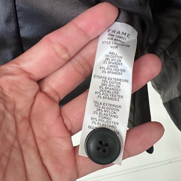 FRAME DENIM SOPHISTICATED OFF THE SHOULDER BLAZER JACKET SIZE-2 XXS - Picture 8 of 10